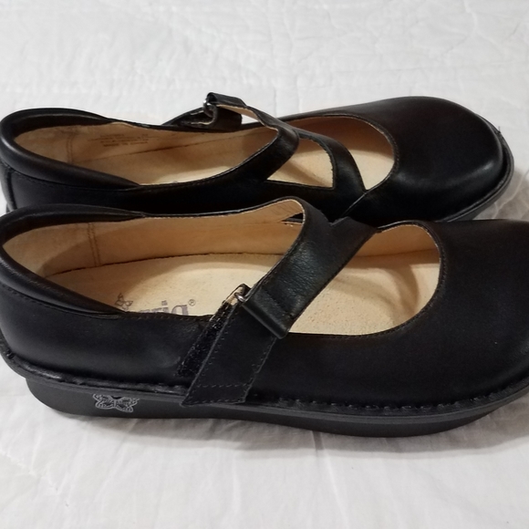 Alegria Dayna Black Napa  Leather 39 Mary Jane style shoe EUC - Picture 4 of 12